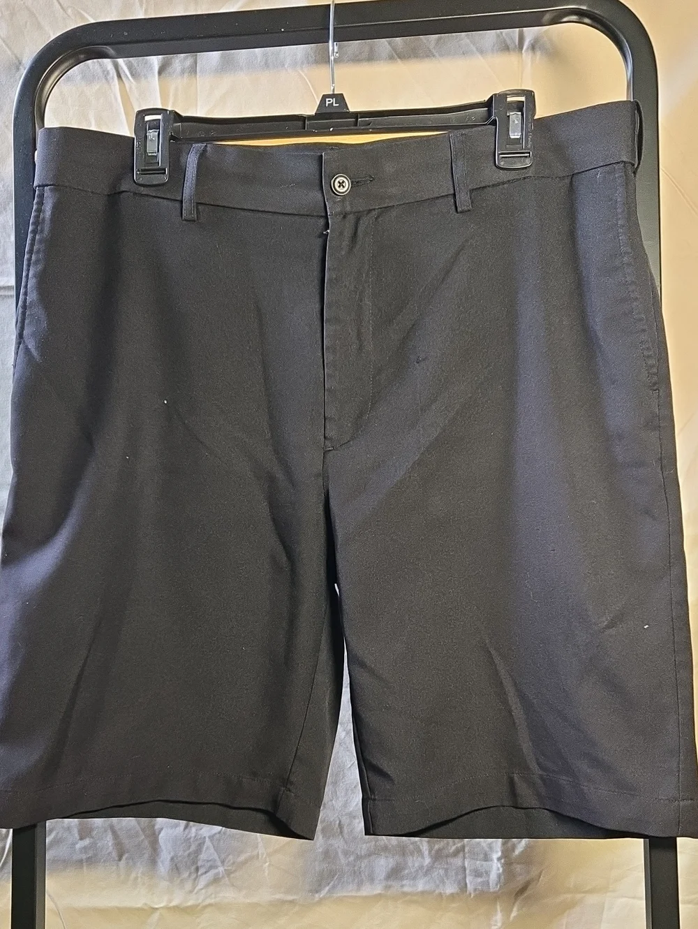 Grand Slam Black Flat-Front Golf Shorts